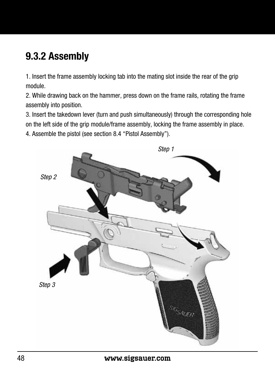 2 assembly | SIG SAUER P250 User Manual | Page 48 / 68