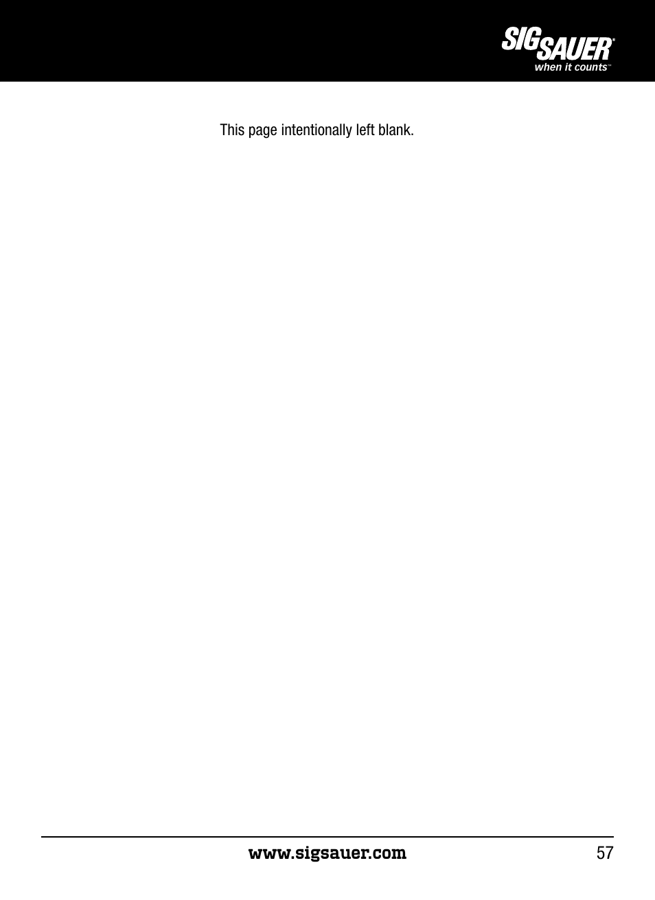 This page intentionally left blank | SIG SAUER P250 User Manual | Page 57 / 68