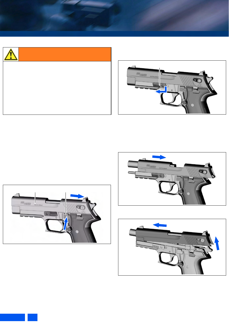 9 pistol maintenance, 1 field stripping the pistol, Pistol maintenance | Field stripping the pistol, On 9.1), Ter 9.1), Maintenance, 9pistol maintenance | SIG SAUER MOSQUITO User Manual | Page 18 / 28