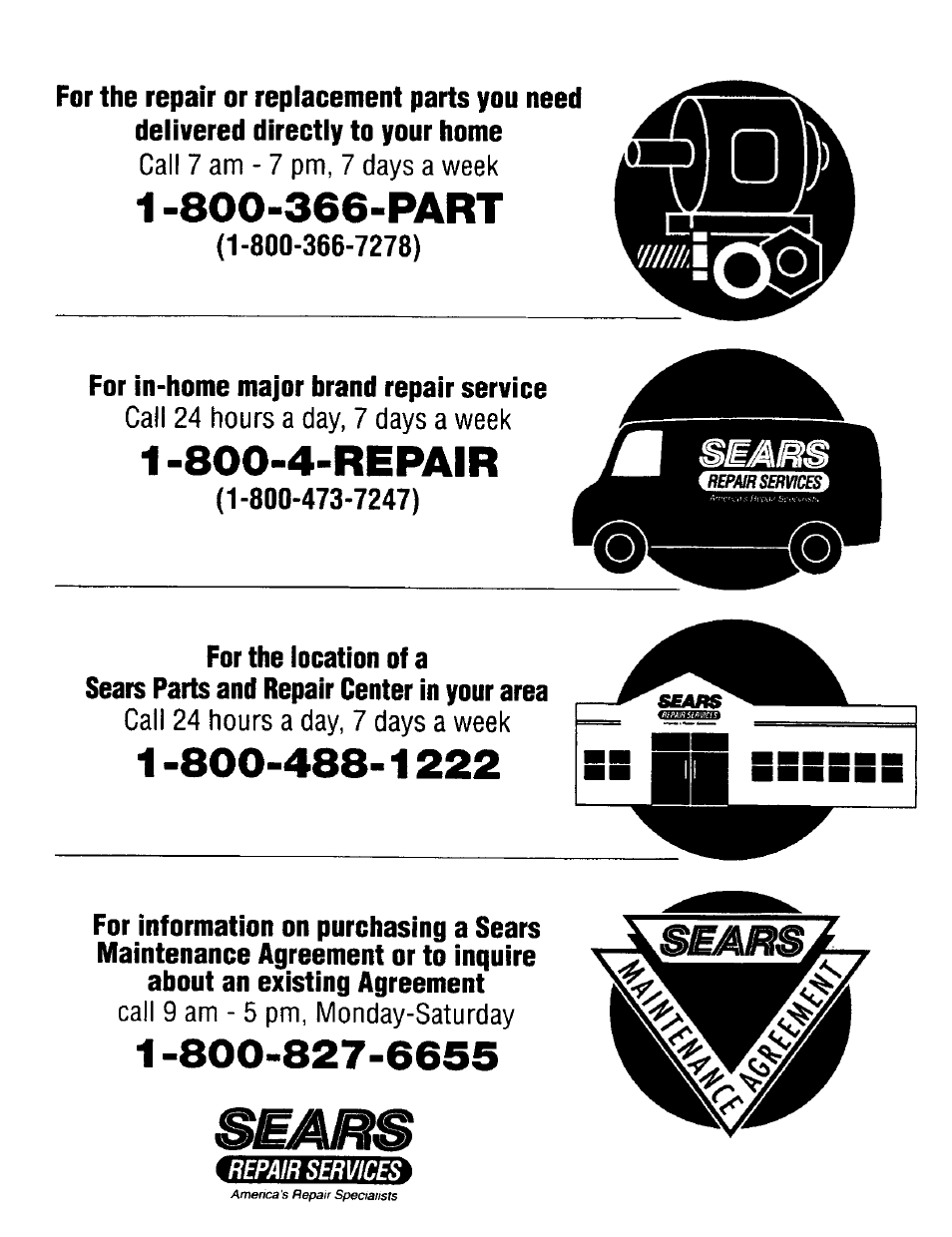 800-4-repair, For in-home major brand repair service | Craftsman 247.775870 User Manual | Page 25 / 25