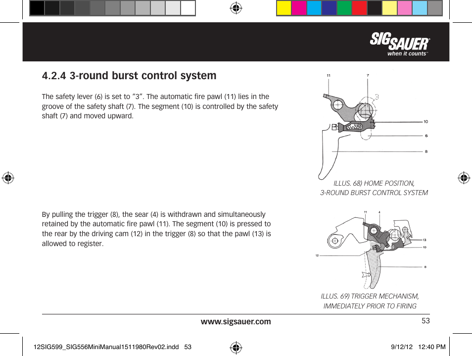 4 3-round burst control system | SIG SAUER SIG556 User Manual | Page 53 / 104