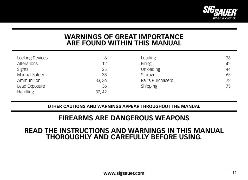 SIG SAUER SIG556xi User Manual | Page 11 / 84