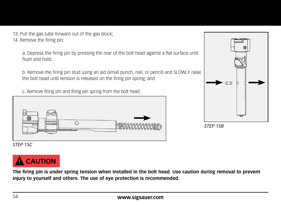 Caution | SIG SAUER SIG556xi User Manual | Page 54 / 84