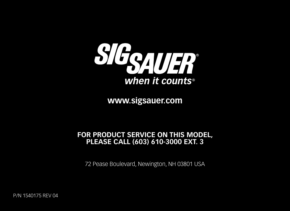 SIG SAUER SIG556xi User Manual | Page 84 / 84