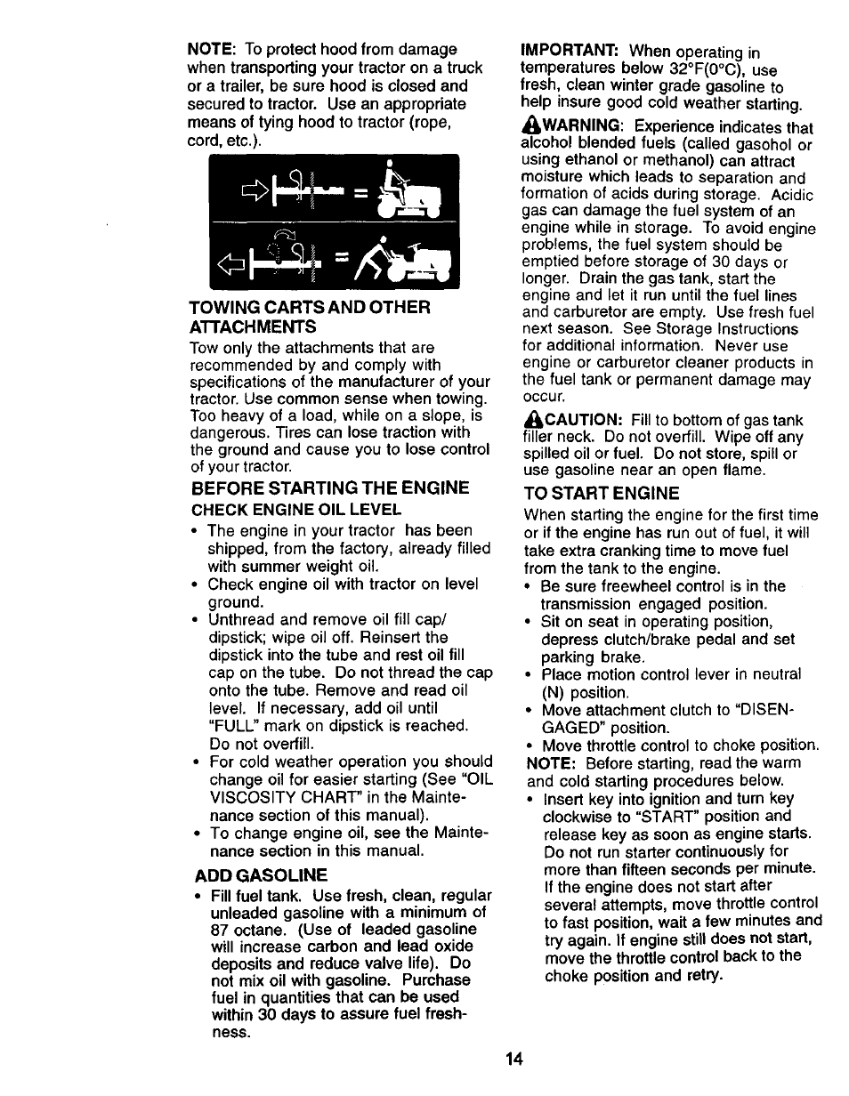 Add gasoline | Craftsman 917.271061 User Manual | Page 14 / 60