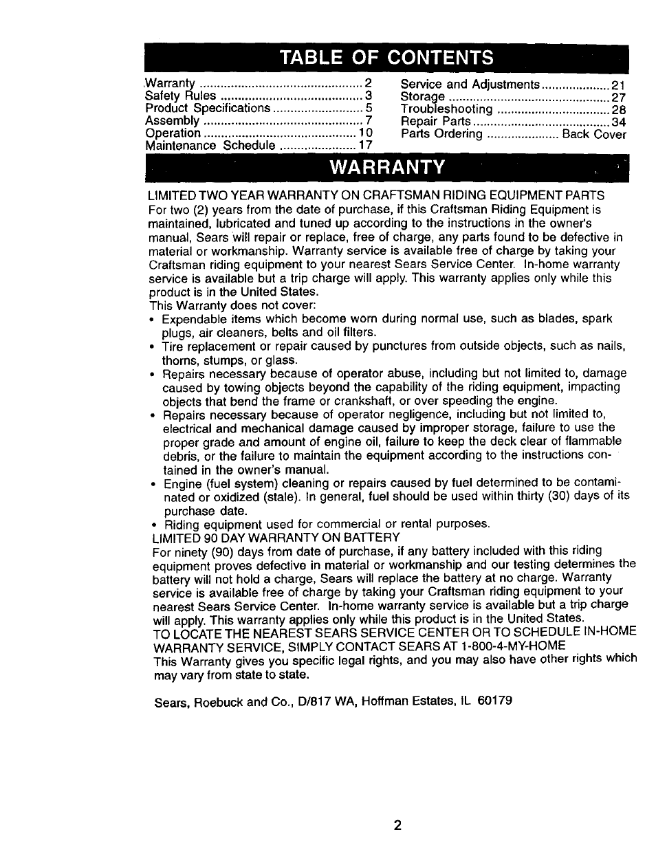 Craftsman 917.271061 User Manual | Page 2 / 60