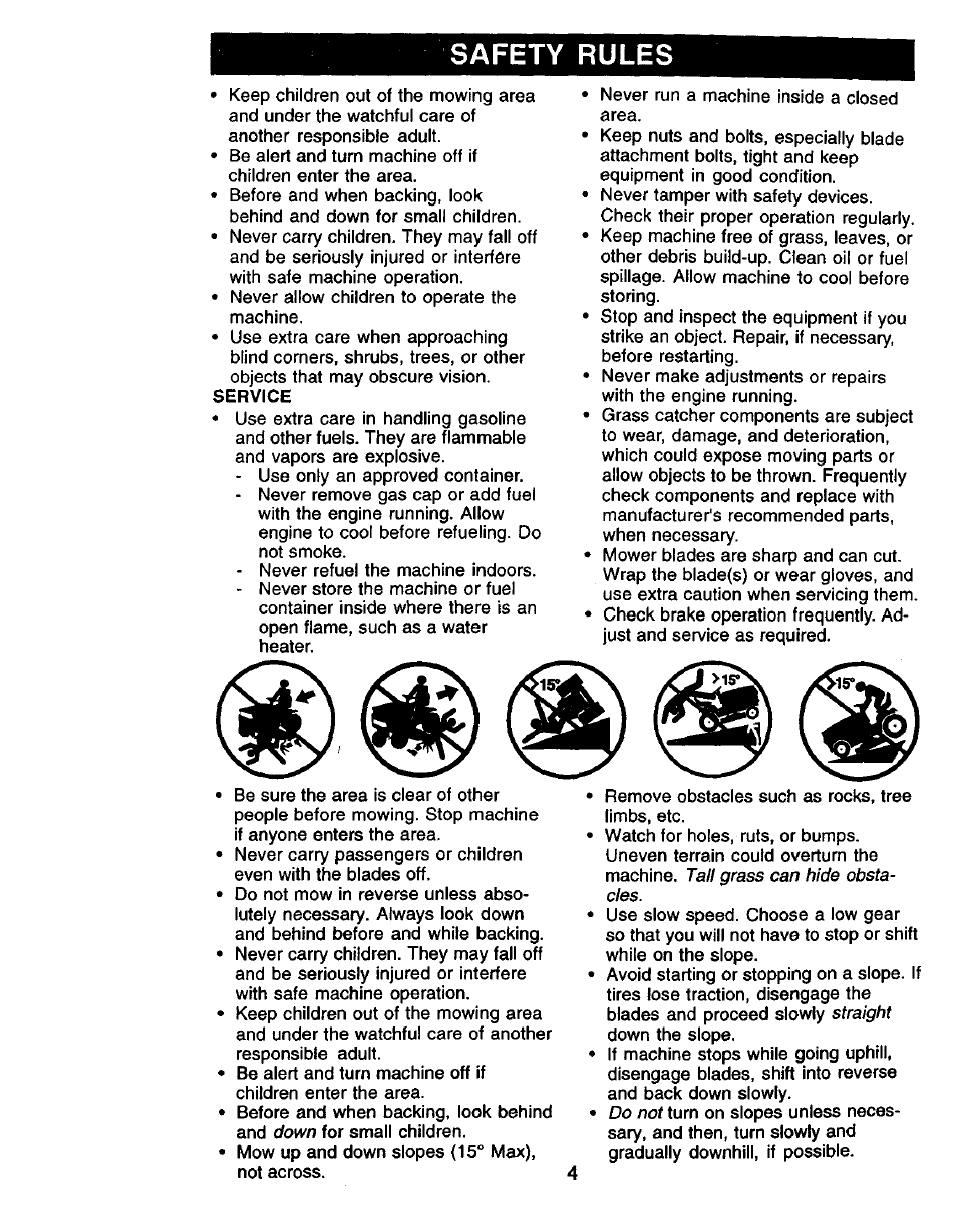 Safety rules | Craftsman 917.271061 User Manual | Page 4 / 60