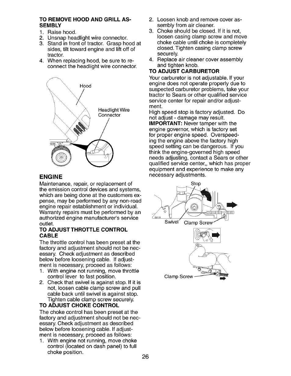 Engine | Craftsman 917.273510 User Manual | Page 26 / 56