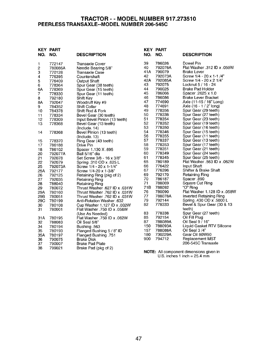 Craftsman 917.273510 User Manual | Page 47 / 56