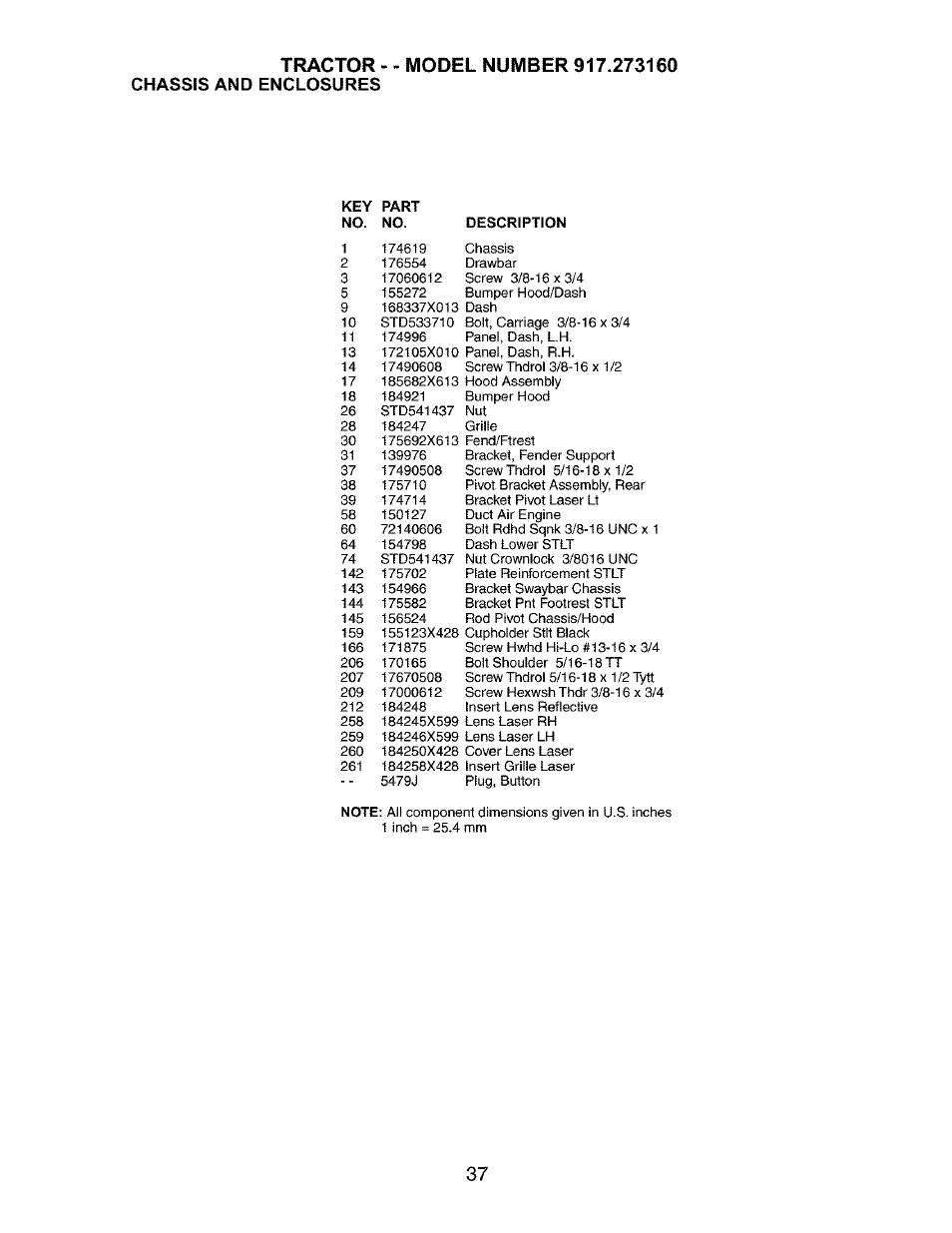 Chassis and enclosures | Craftsman 917.27316 User Manual | Page 37 / 60