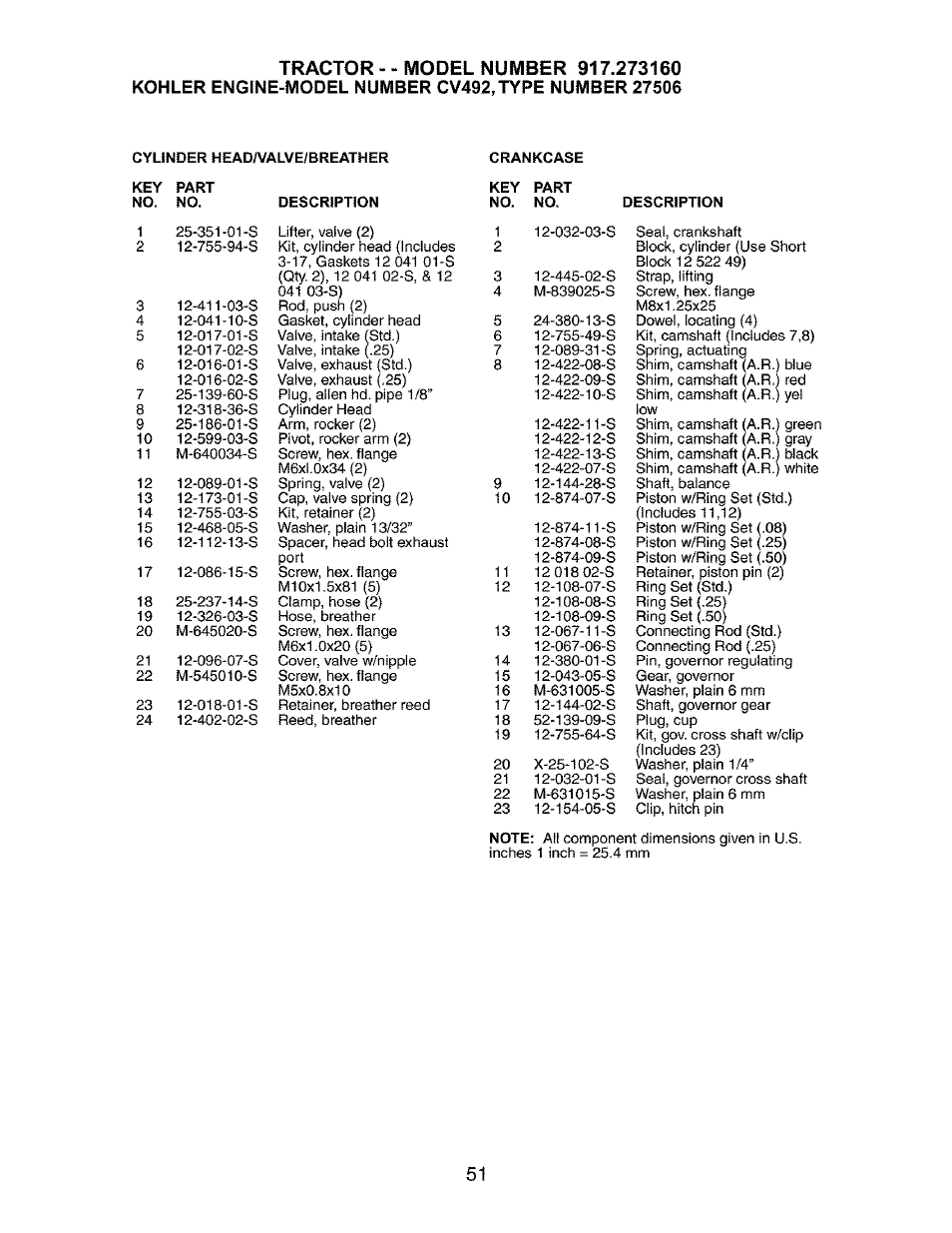 Craftsman 917.27316 User Manual | Page 51 / 60