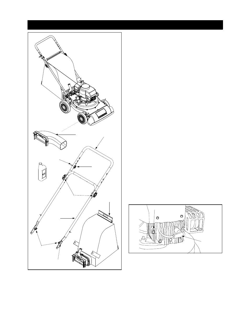 Removing unit from carton, Loose parts in carton, Disconnecting spark plug | Attaching the handle, Assembly | Craftsman 247.7701 User Manual | Page 5 / 40