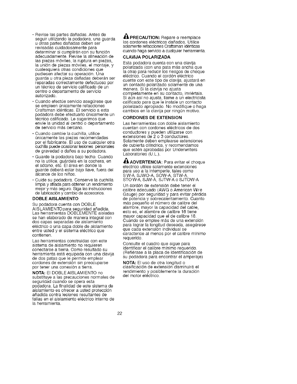 Craftsman 900.370511 User Manual | Page 22 / 33