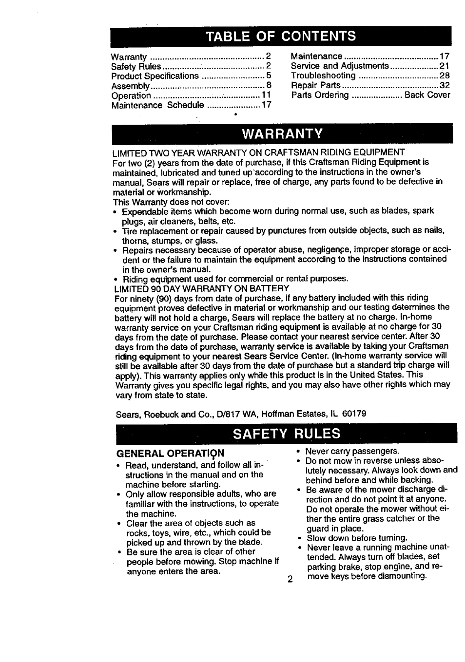 Craftsman 917.270831 User Manual | Page 2 / 56
