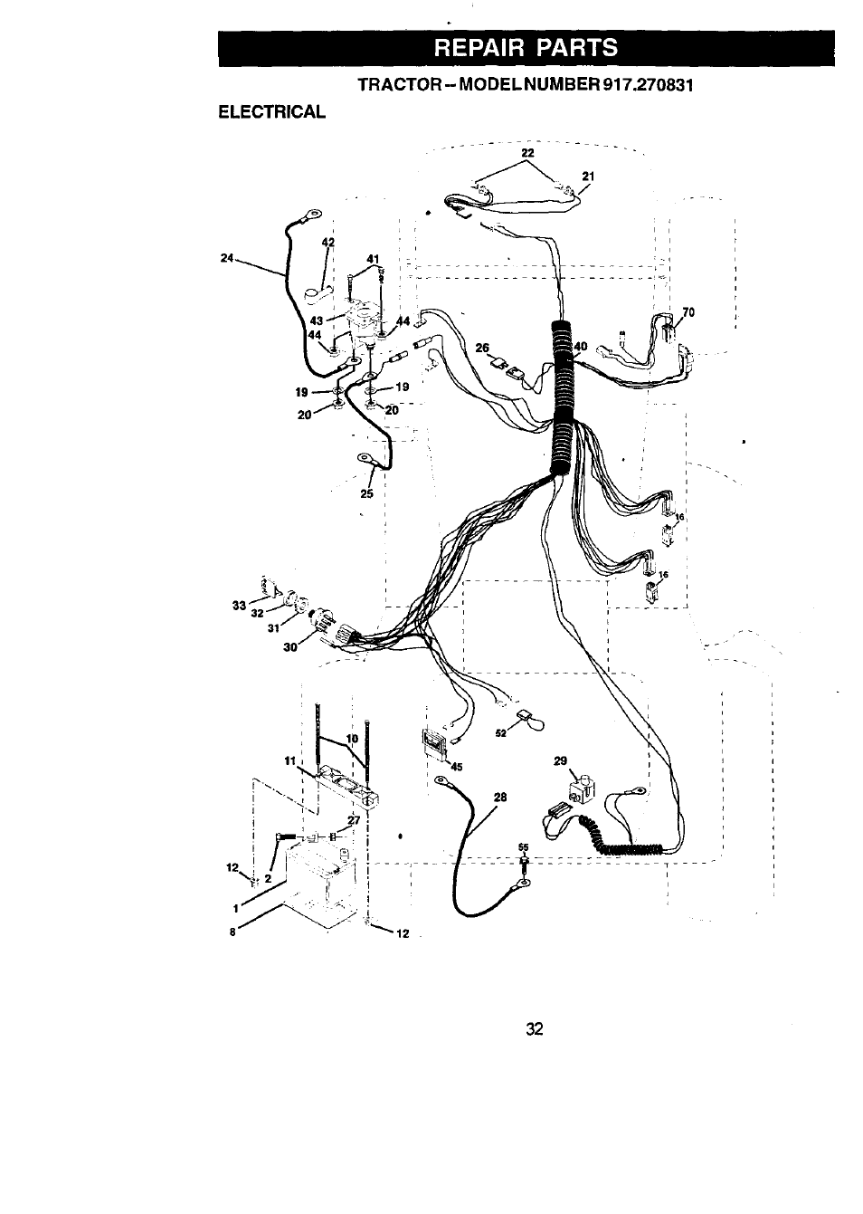 Repair parts | Craftsman 917.270831 User Manual | Page 32 / 56