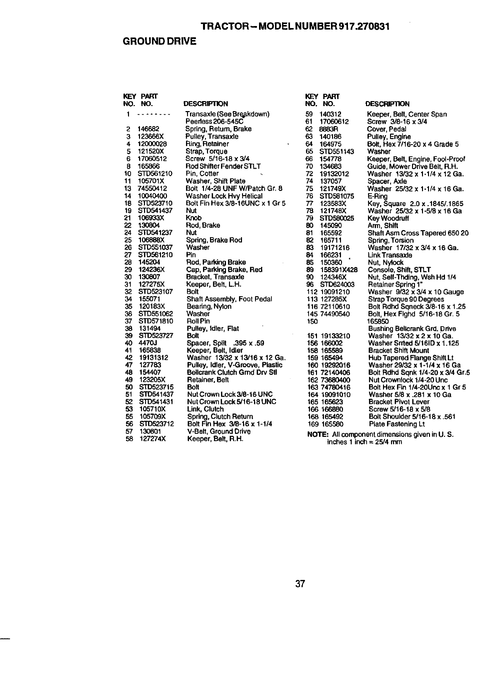 Ground drive | Craftsman 917.270831 User Manual | Page 37 / 56