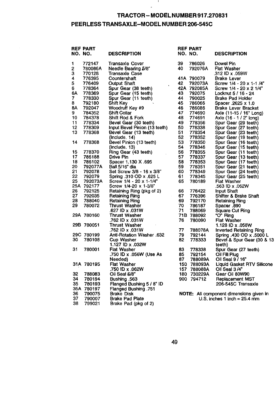 Craftsman 917.270831 User Manual | Page 49 / 56