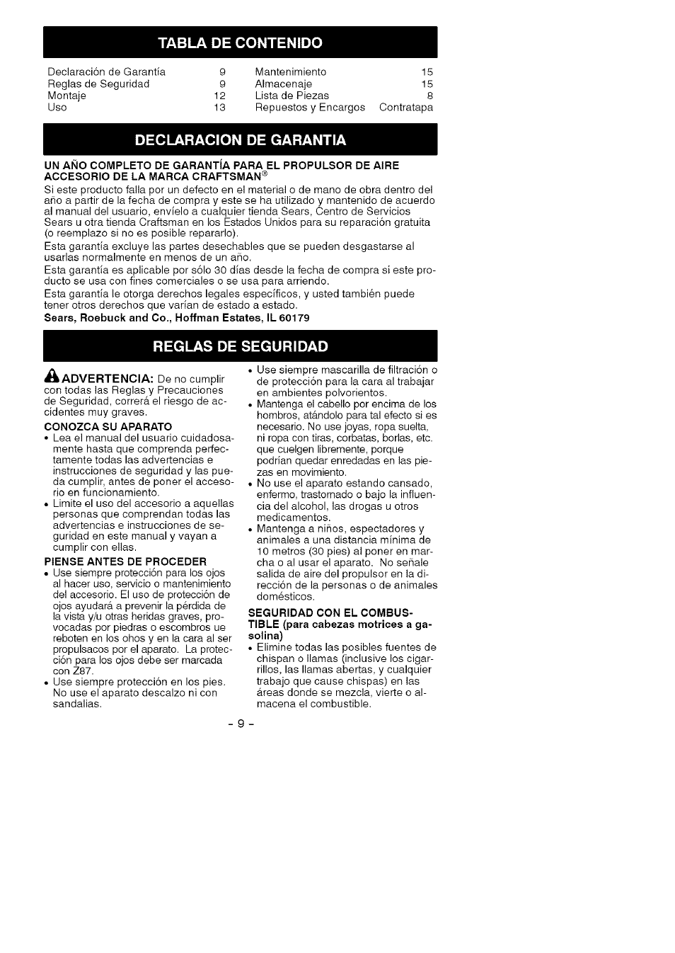 Craftsman 358.792421 User Manual | Page 8 / 14