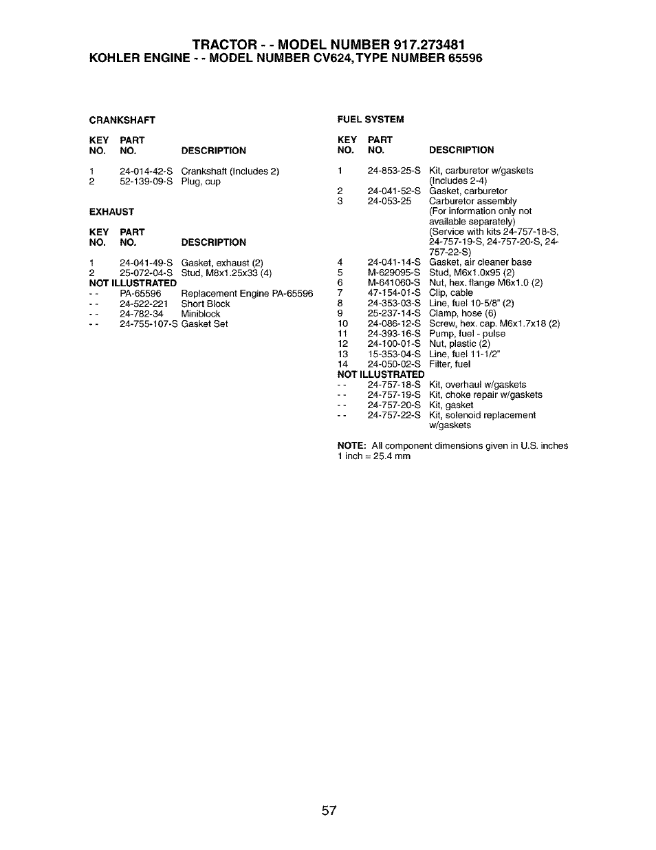 Craftsman 917.273481 User Manual | Page 57 / 60