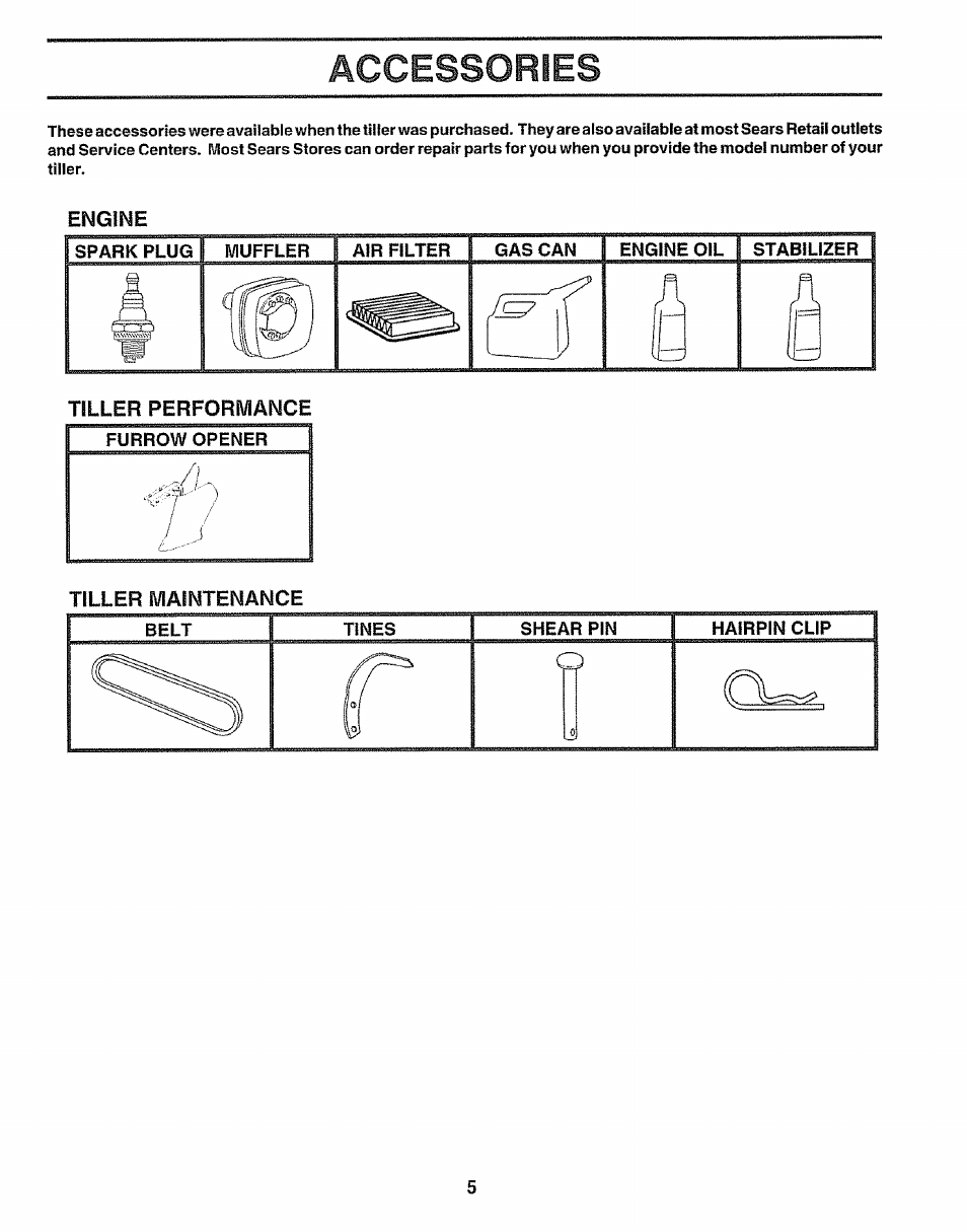 Accessories | Craftsman 917.295651 User Manual | Page 5 / 20