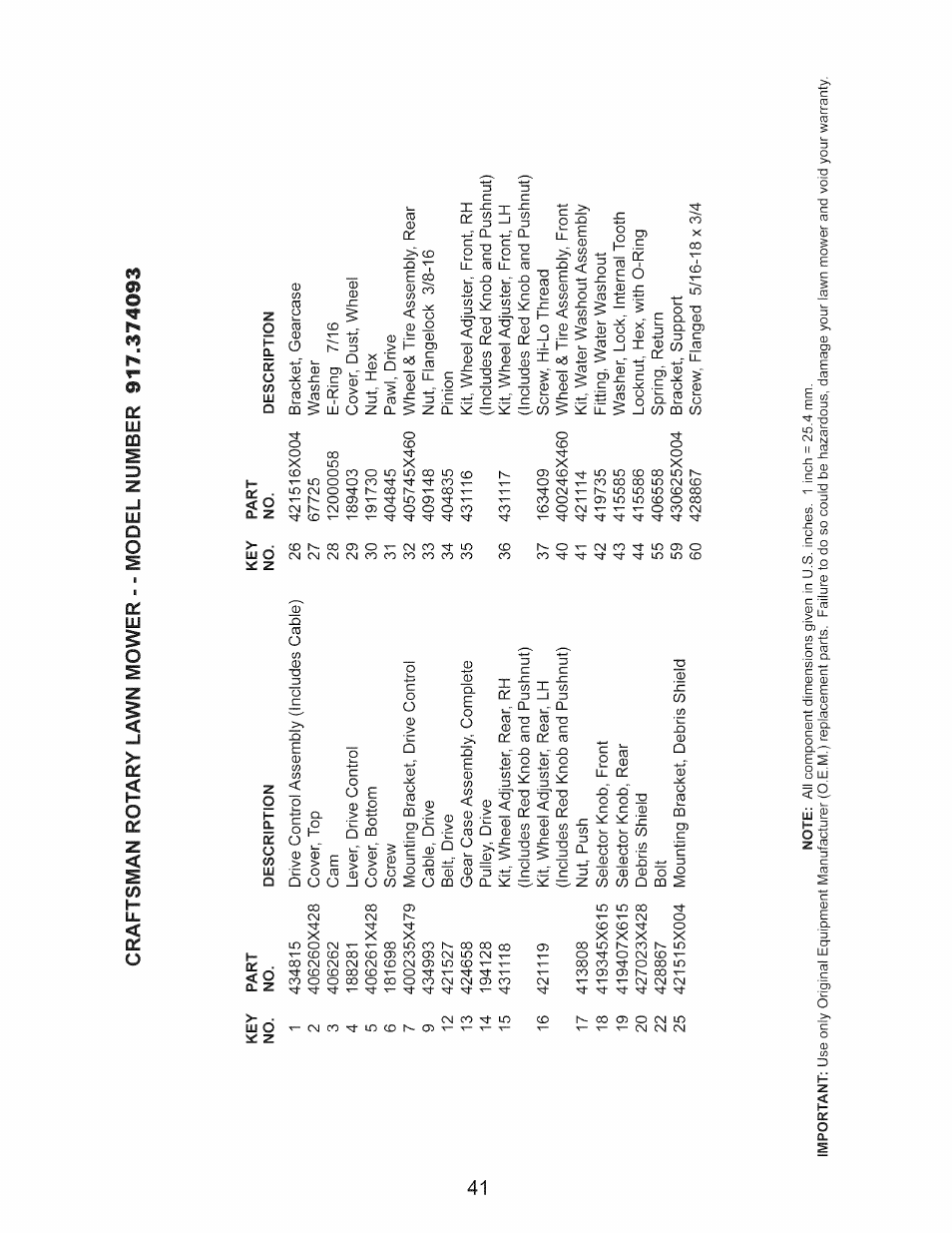 Craftsman 917.374093 User Manual | Page 41 / 48