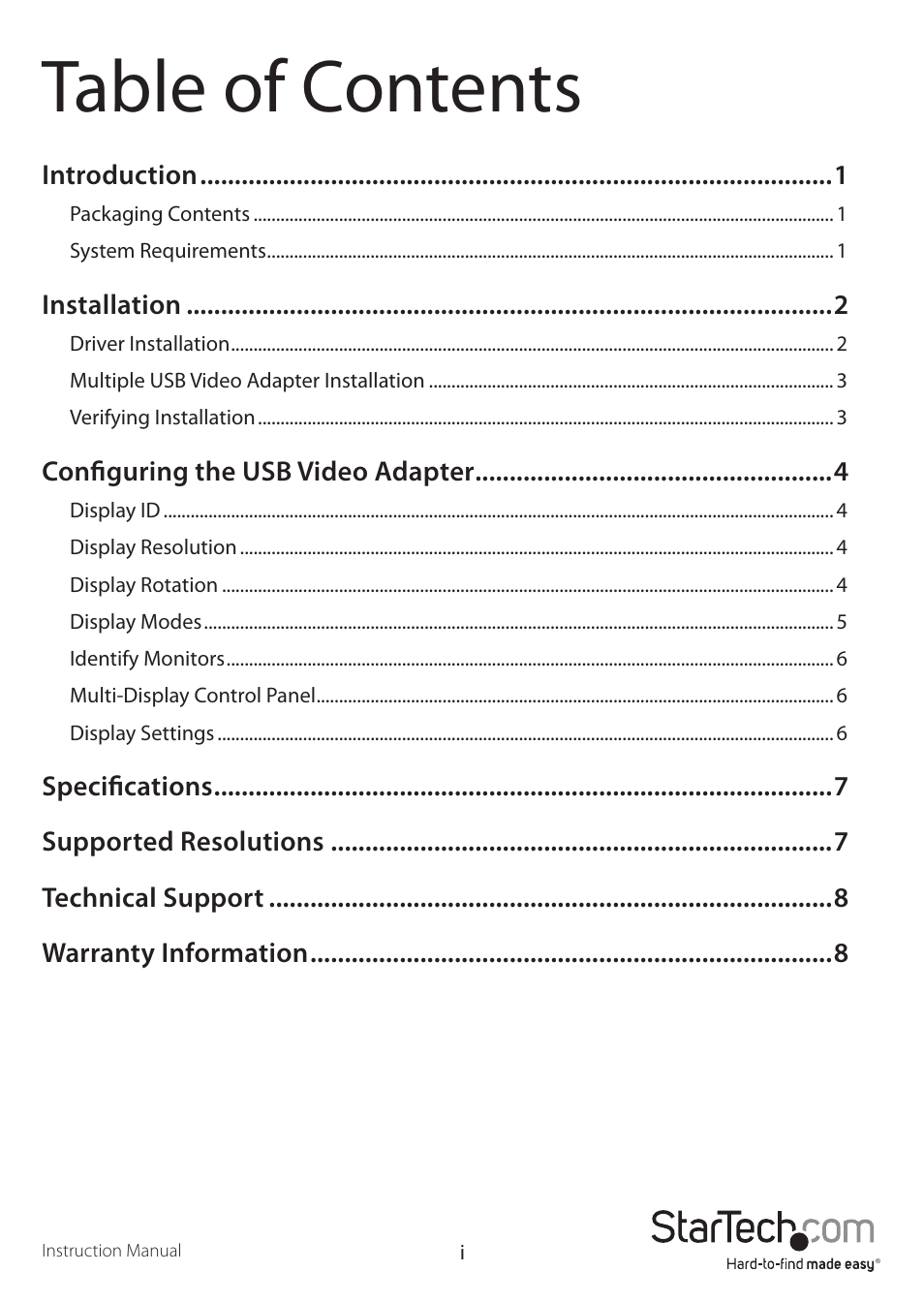 StarTech.com USB2VGAE2 User Manual | Page 3 / 12