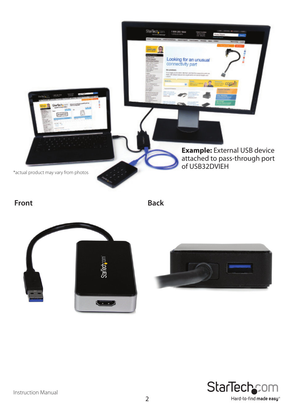 StarTech.com USB32HDEH User Manual | Page 5 / 13