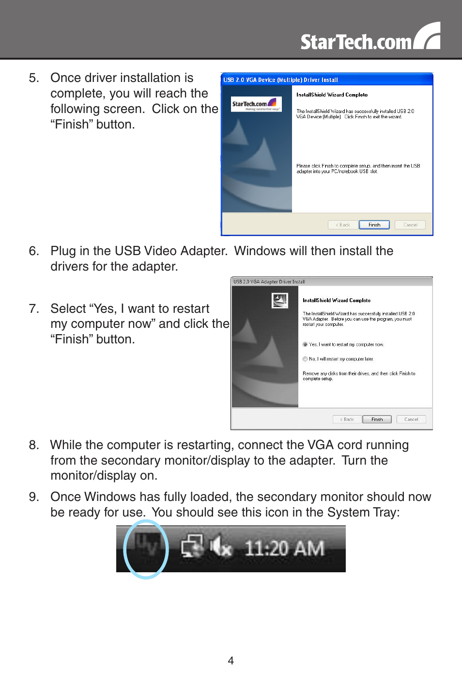 StarTech.com USB2VGA2 User Manual | Page 7 / 15