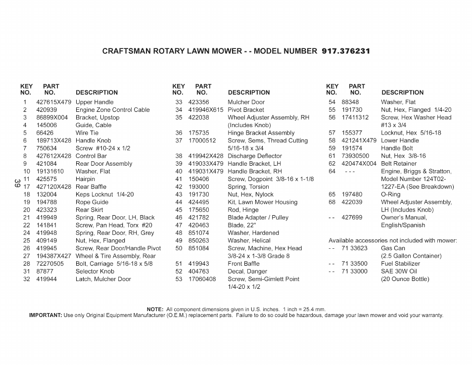 Craftsman 917.376231 User Manual | Page 39 / 48