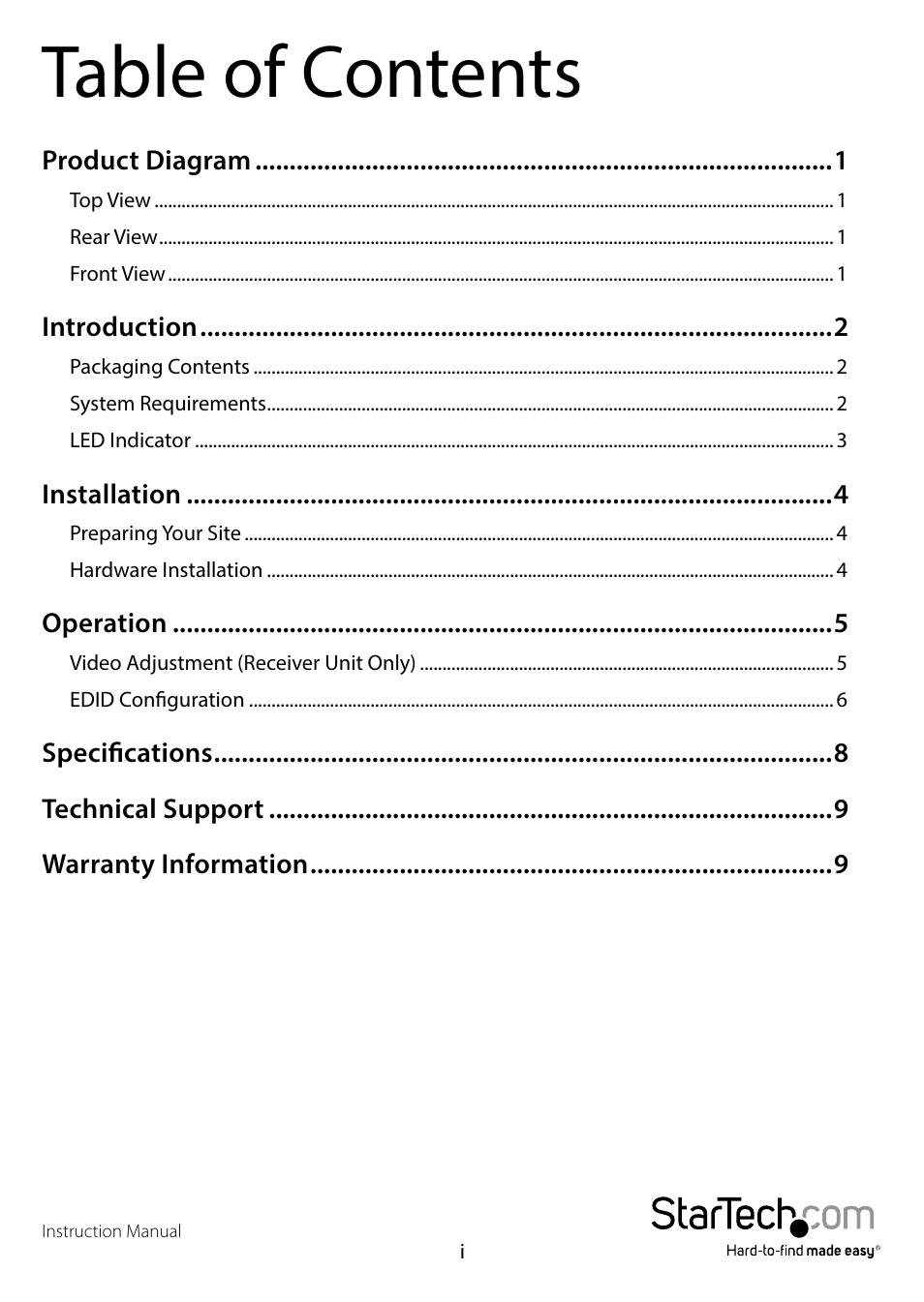 StarTech.com ST121SHD50 User Manual | Page 3 / 13