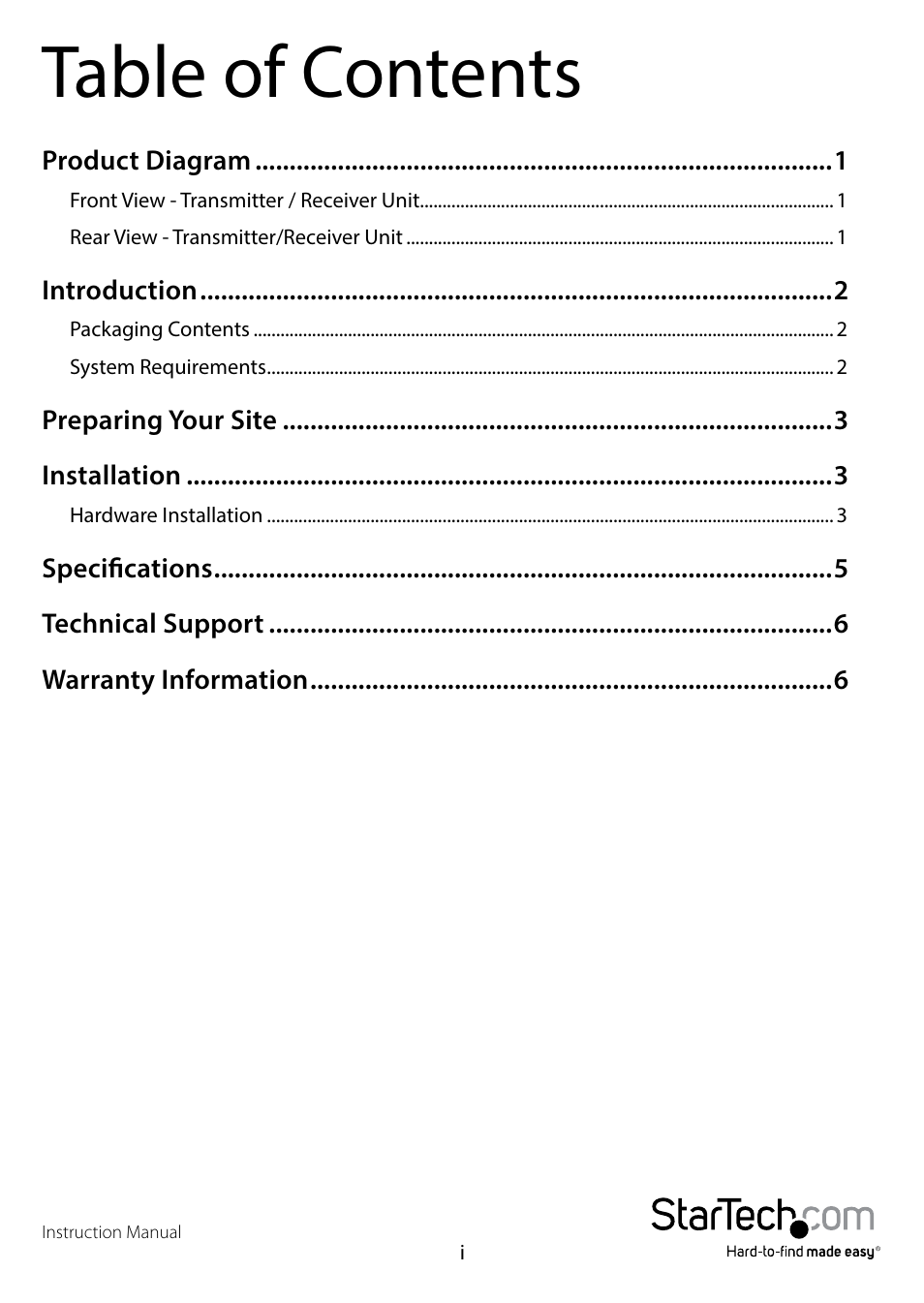 StarTech.com ST121HDBT5 User Manual | Page 3 / 10