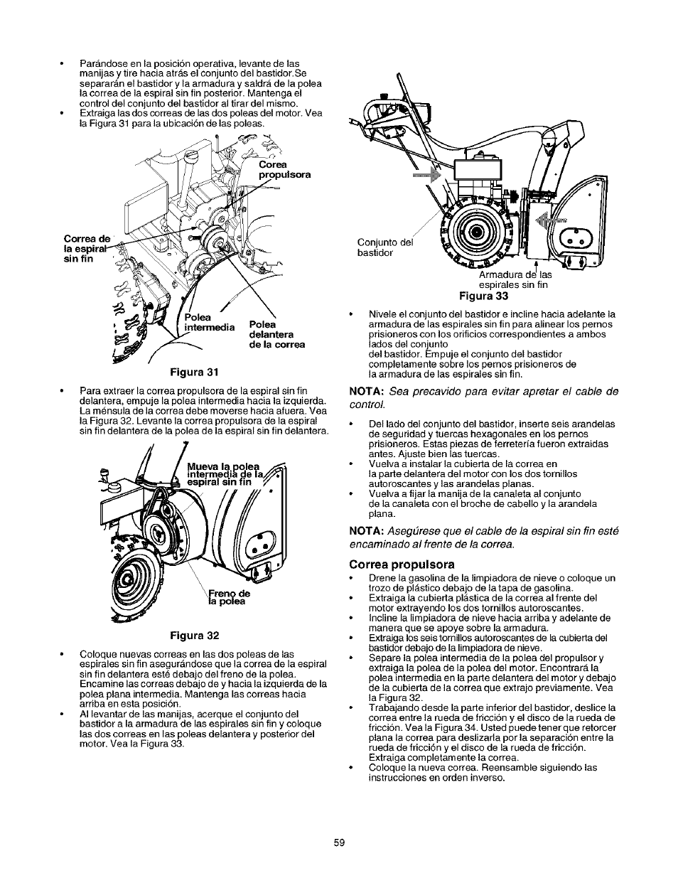 Correa propulsora | Craftsman 247.888530 User Manual | Page 59 / 64