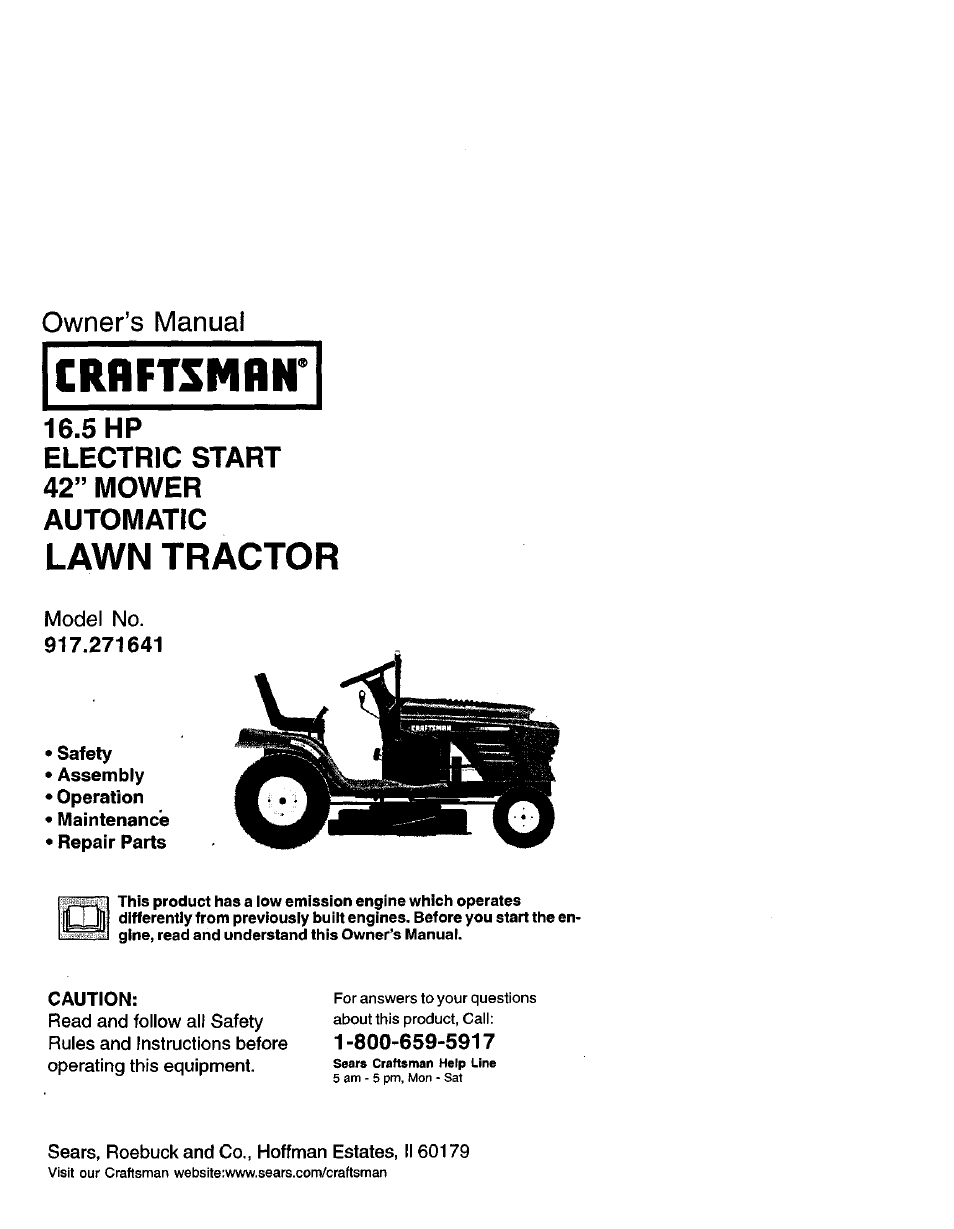 Craftsman 917.271641 User Manual | 60 pages