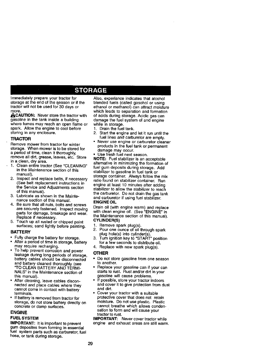 Storage, Other | Craftsman 917.271641 User Manual | Page 29 / 60
