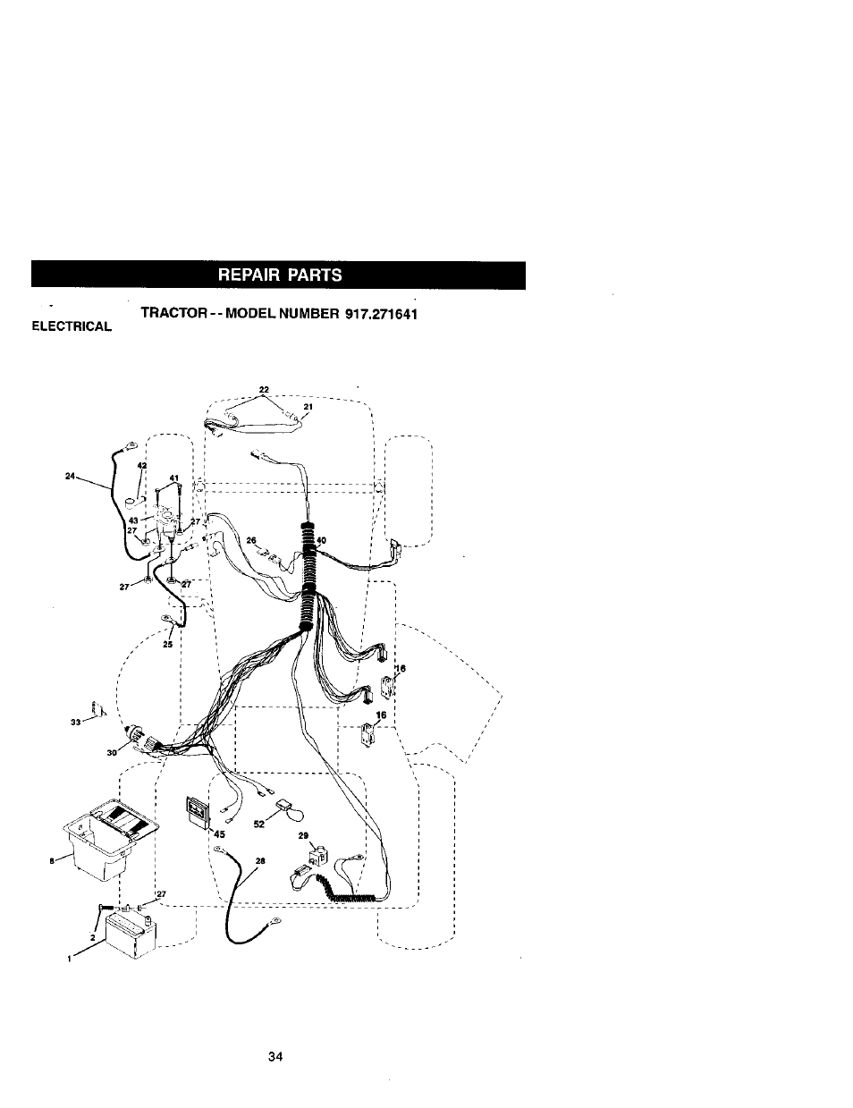 Repair parts | Craftsman 917.271641 User Manual | Page 34 / 60