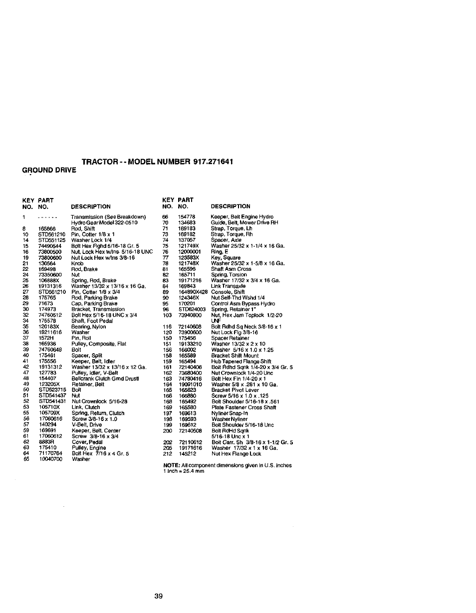 Ground drive | Craftsman 917.271641 User Manual | Page 39 / 60