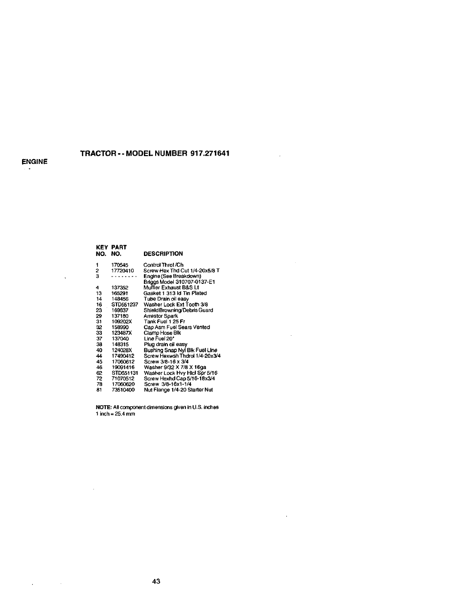 Engine | Craftsman 917.271641 User Manual | Page 43 / 60