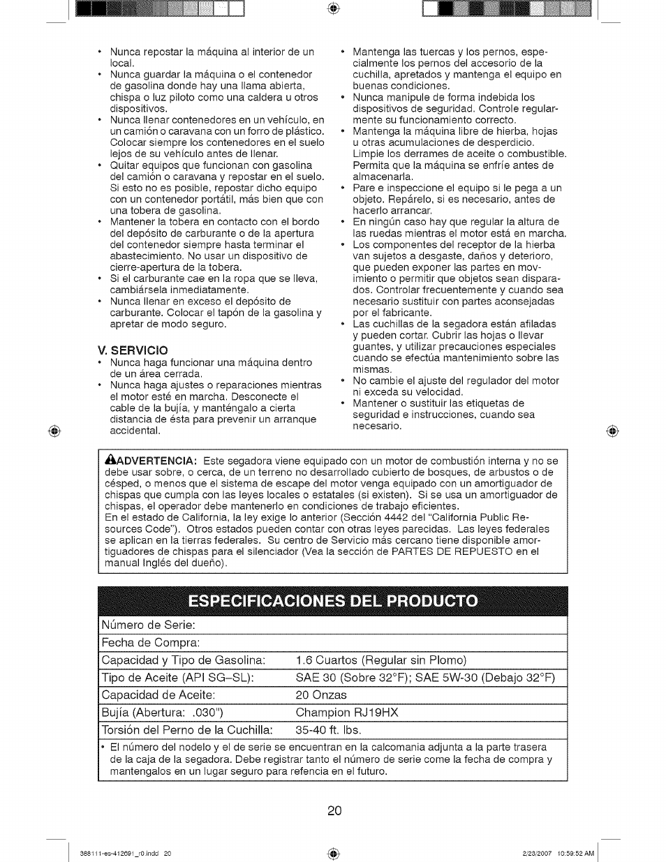 Craftsman 917.388111 User Manual | Page 20 / 44