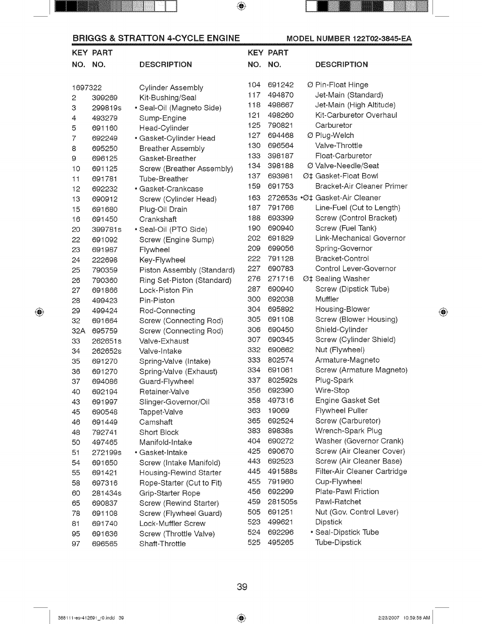 Craftsman 917.388111 User Manual | Page 39 / 44