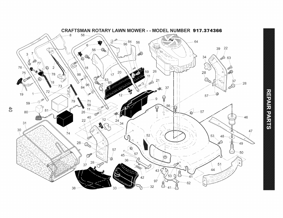 Craftsman 917.374366 User Manual | Page 40 / 52