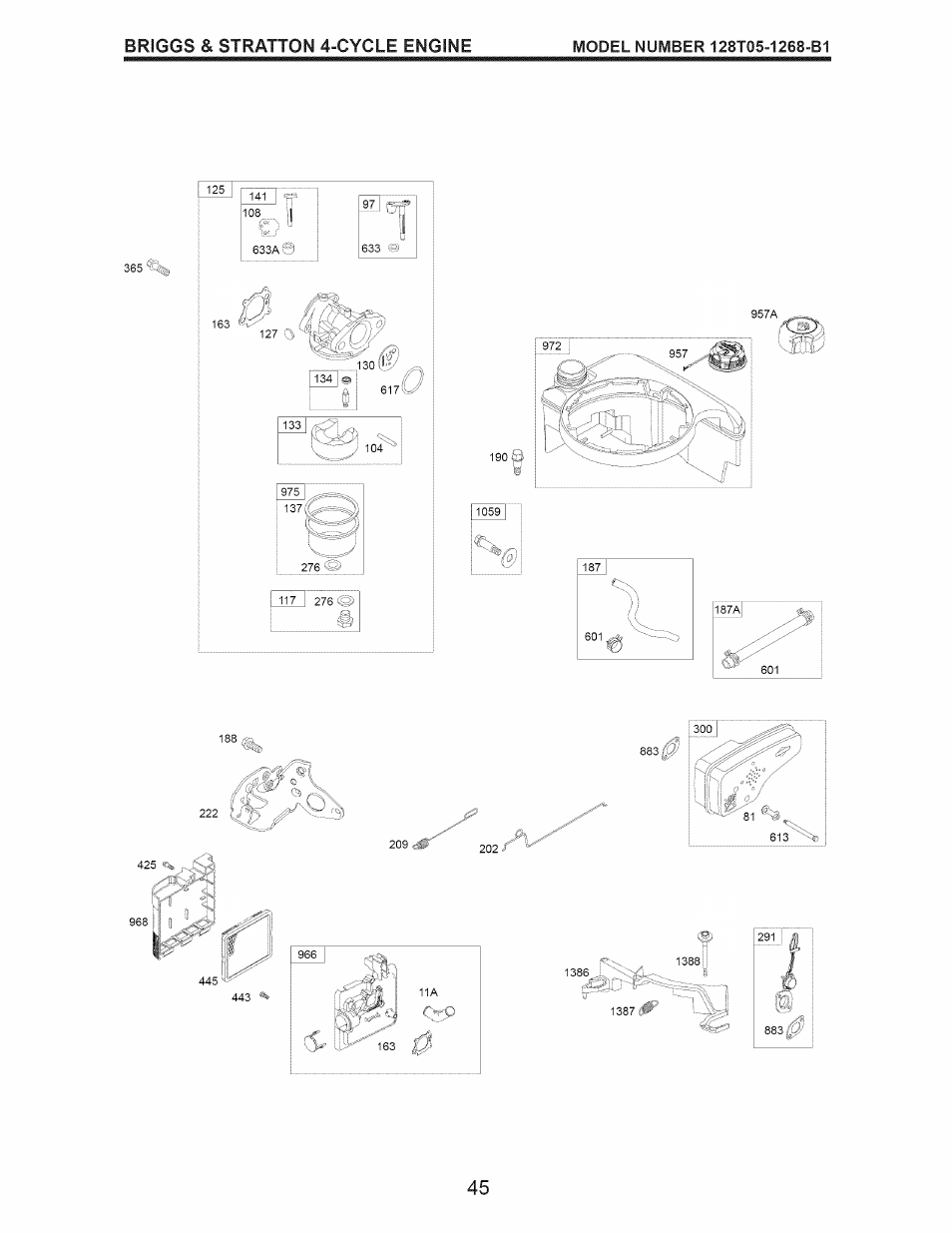 Briggs & stratton 4-cycle engine | Craftsman 917.374366 User Manual | Page 45 / 52