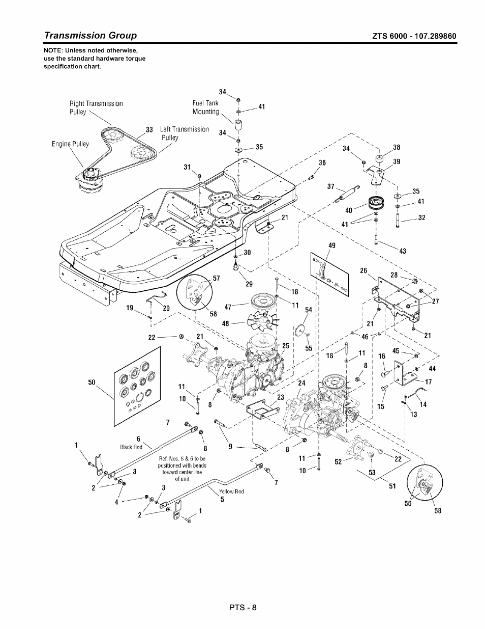 Transmission group | Craftsman 107.289860 User Manual | Page 80 / 116