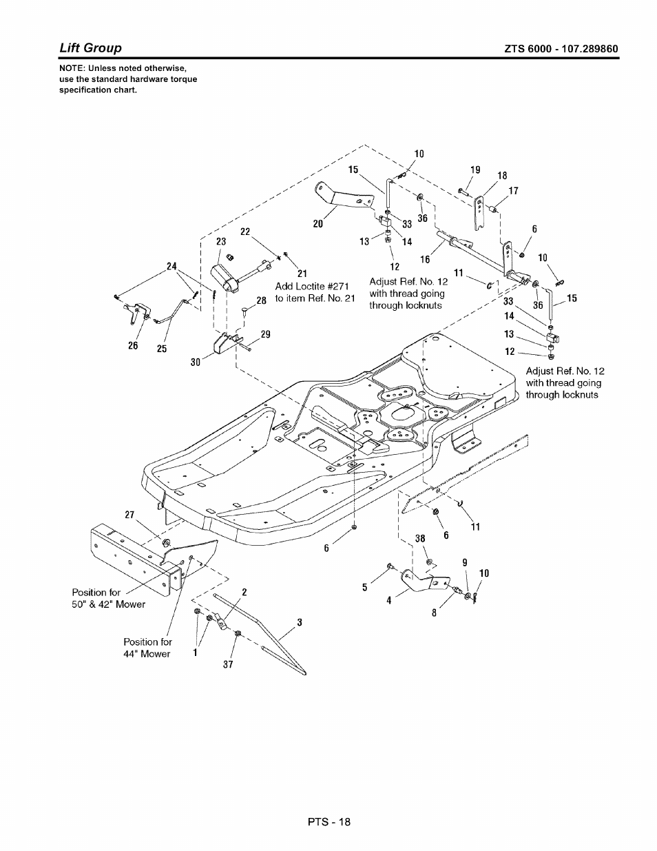 Lift group | Craftsman 107.289860 User Manual | Page 90 / 116