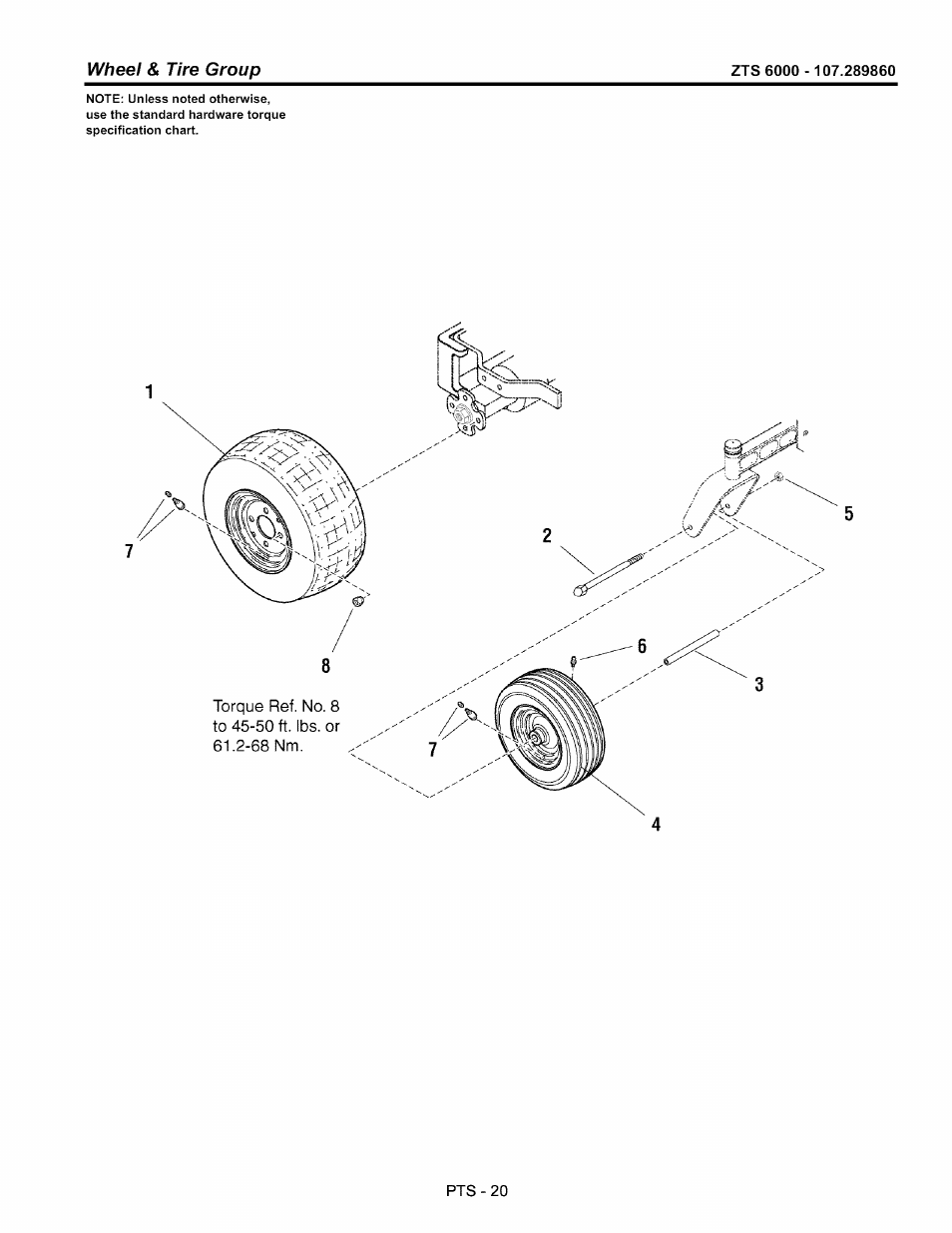 Wheel & tire group | Craftsman 107.289860 User Manual | Page 92 / 116