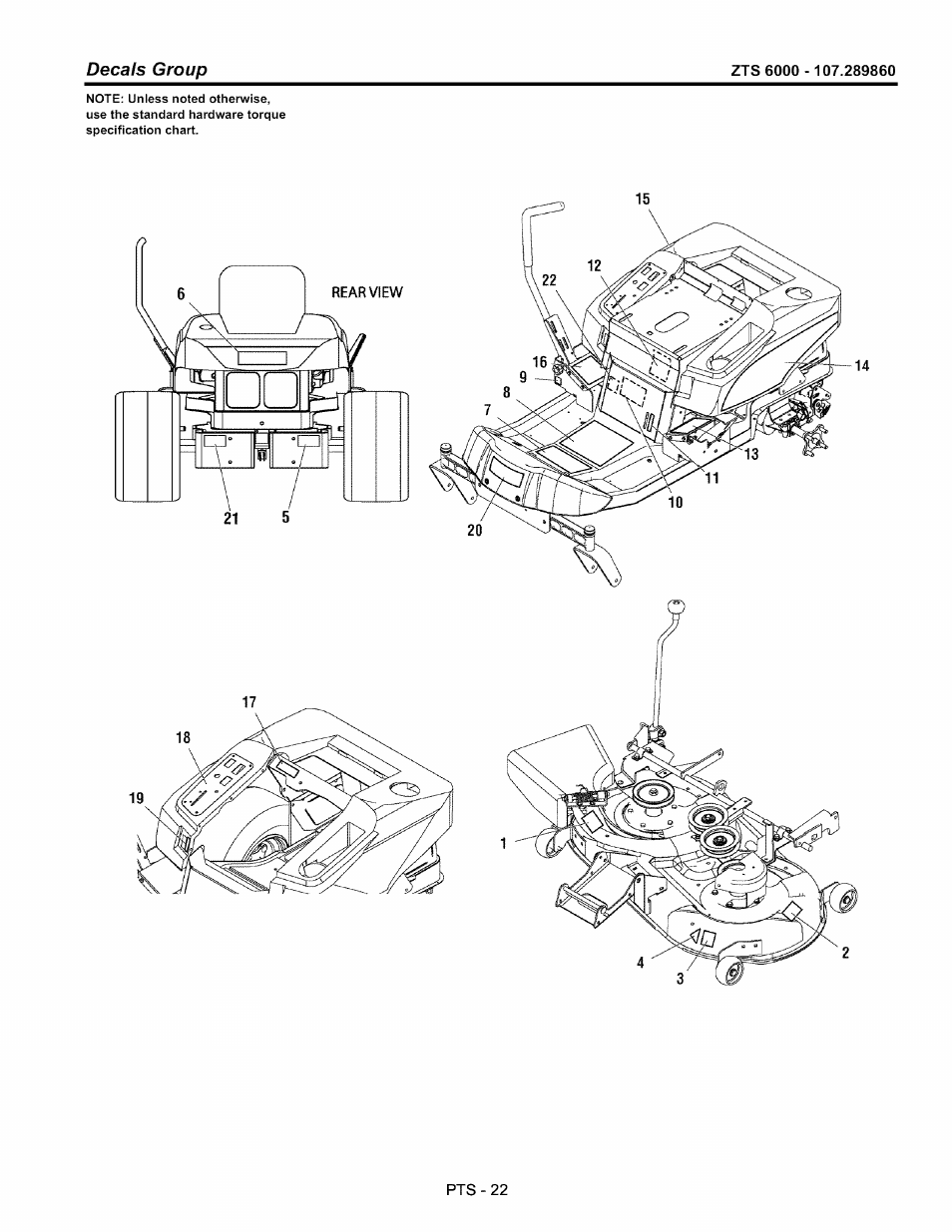 Decals group | Craftsman 107.289860 User Manual | Page 94 / 116