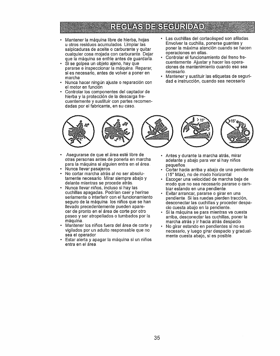 As de segurj»d | Craftsman 917.28934 User Manual | Page 35 / 64
