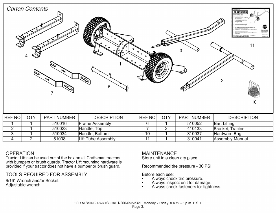 Craftsman 610.24610 User Manual | Page 3 / 11