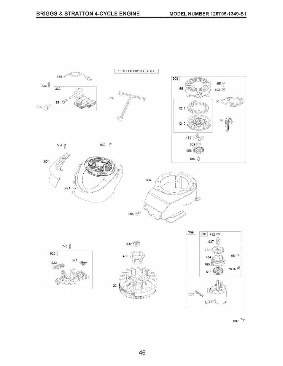 Briggs & stratton 4-cycle engine, 784,r, Nniwm | Craftsman 917.376536 User Manual | Page 46 / 52