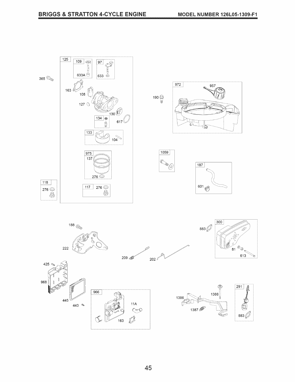 Briggs & stratton 4-cycle engine | Craftsman 917.374060 User Manual | Page 45 / 52