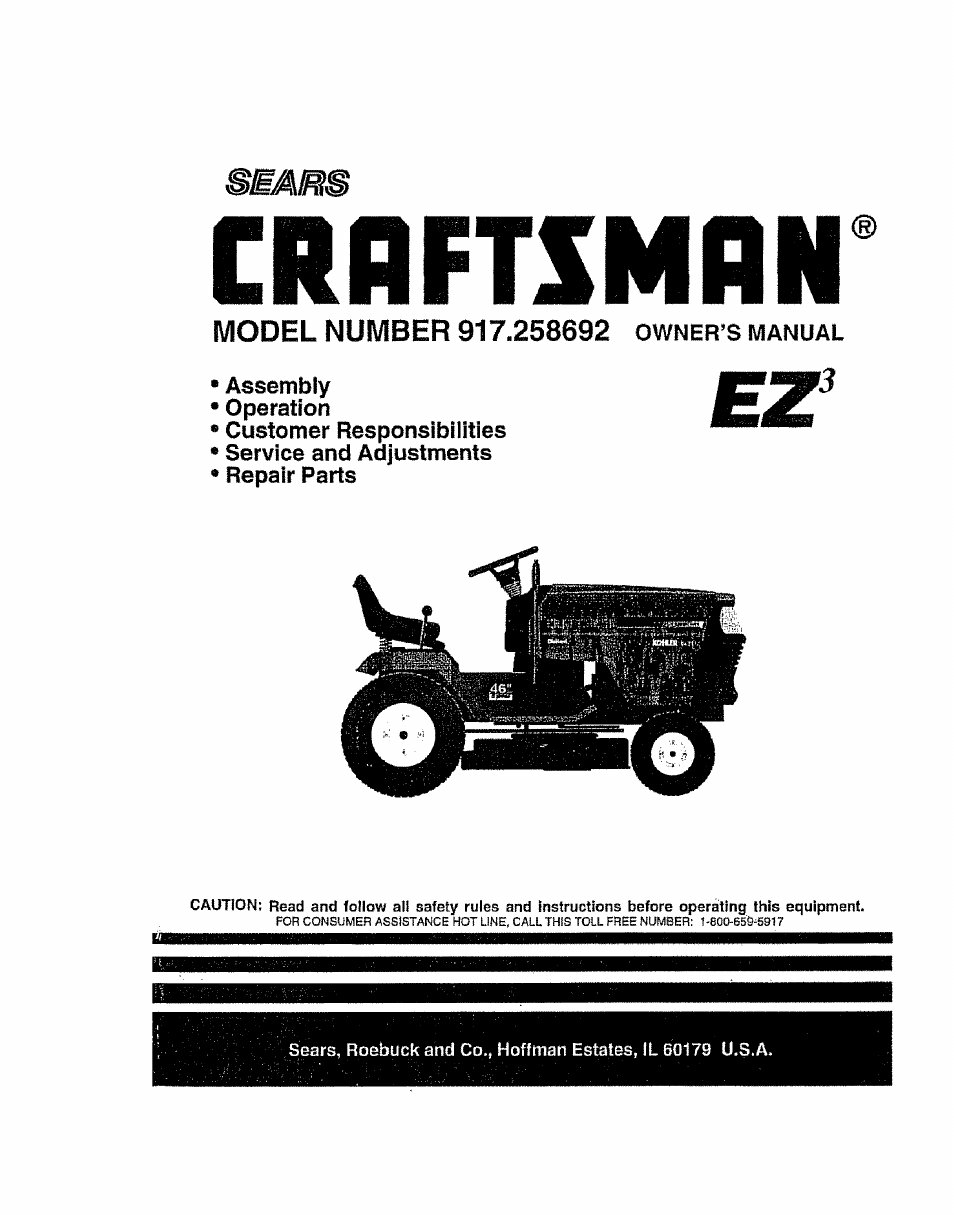 Craftsman 917.258692 User Manual | 64 pages